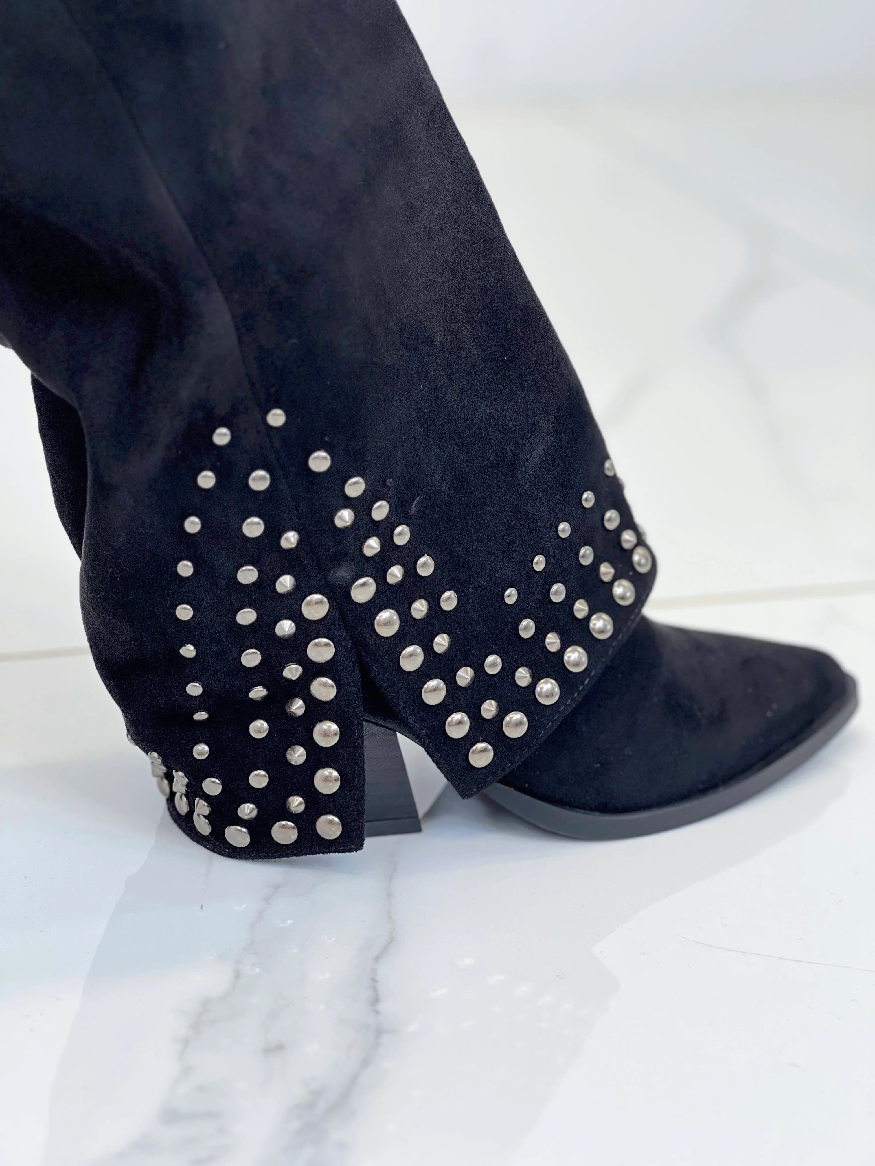 COWBOY BOOT WITH GAITER (BLACK)