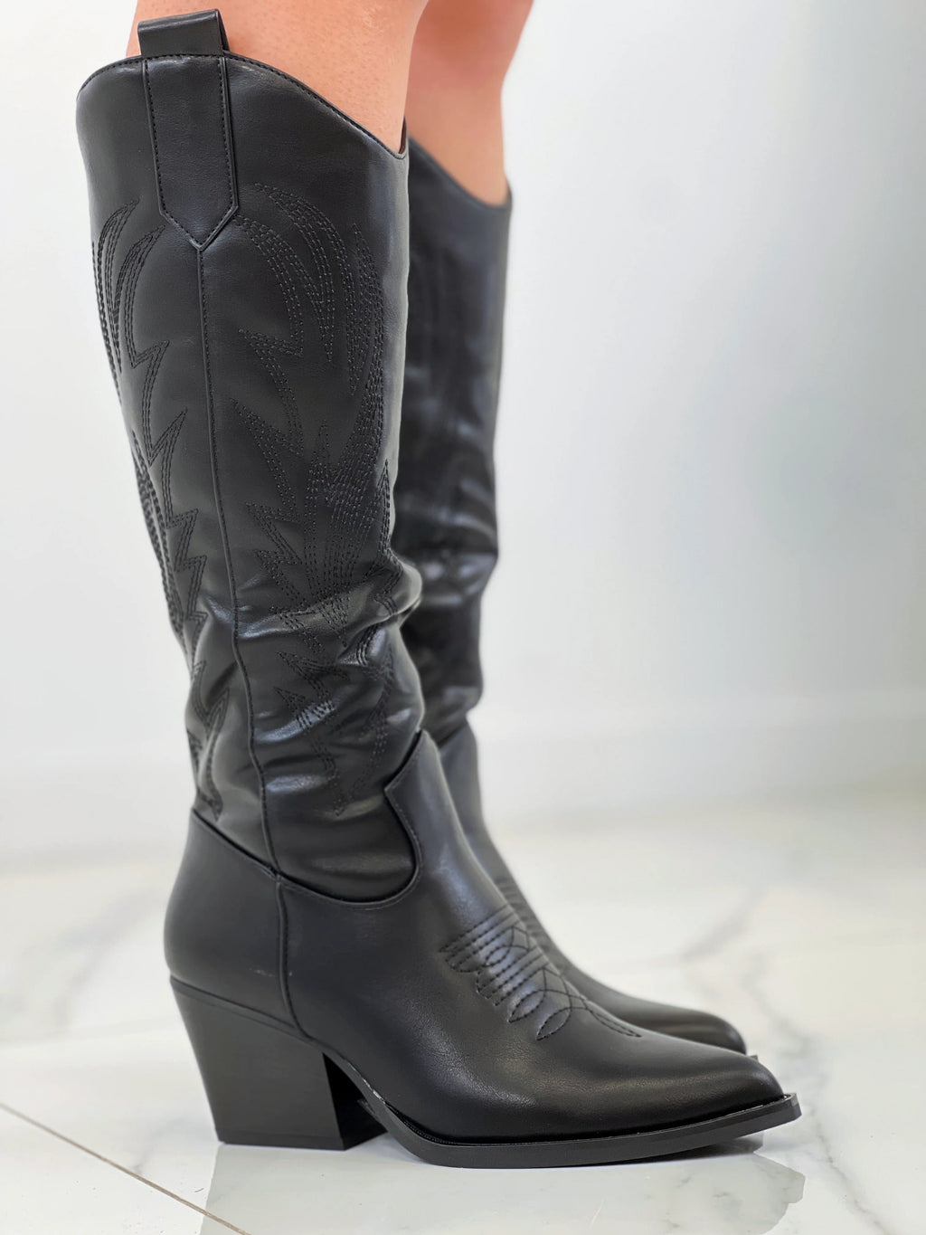 CALIFORNIA COWBOY BOOTS (BLACK)