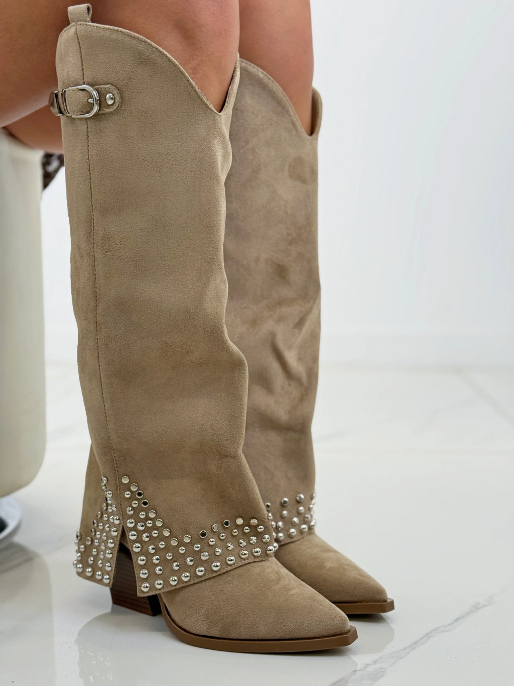 COWBOY BOOT WITH GAITER (KHAKI)